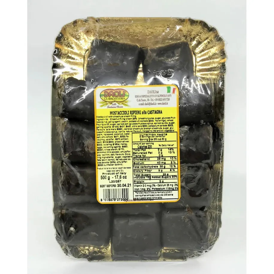 Daoli La Biscotteria - Mostaccioli Ripieni alla Castagna - 500g (17.6 oz)
