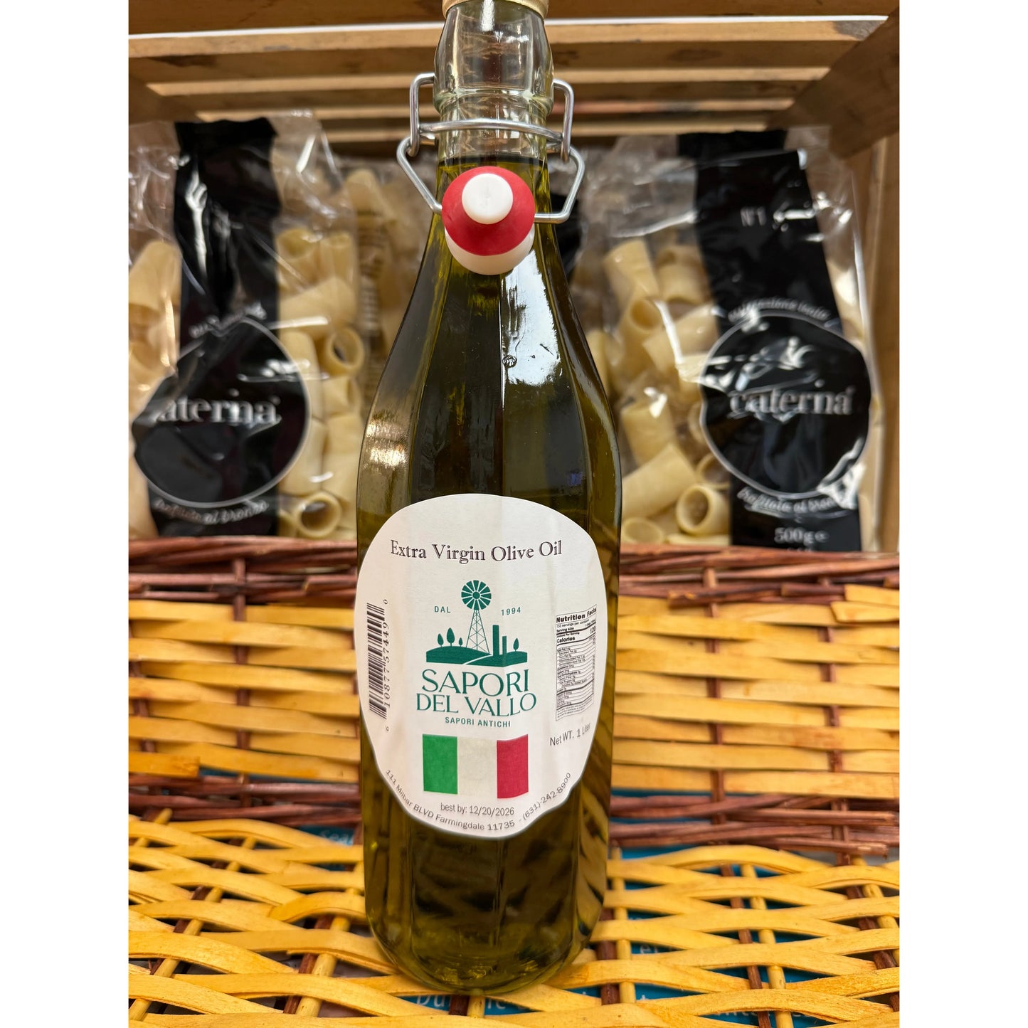 Sapori Del Vallo Extra Virgin Olive Oil - 1 Liter - Cold Pressed, Top Quality, 100% Sicilian Olives, Lowest Price