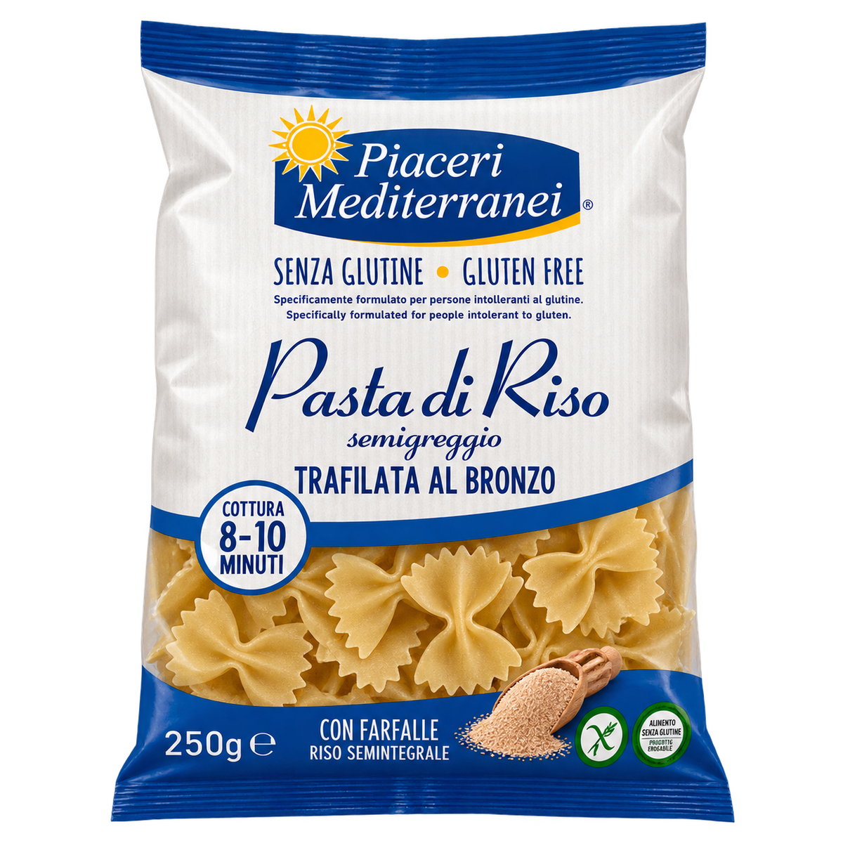 Piaceri Mediterranei Gluten-Free Rice Farfalle – 250 g