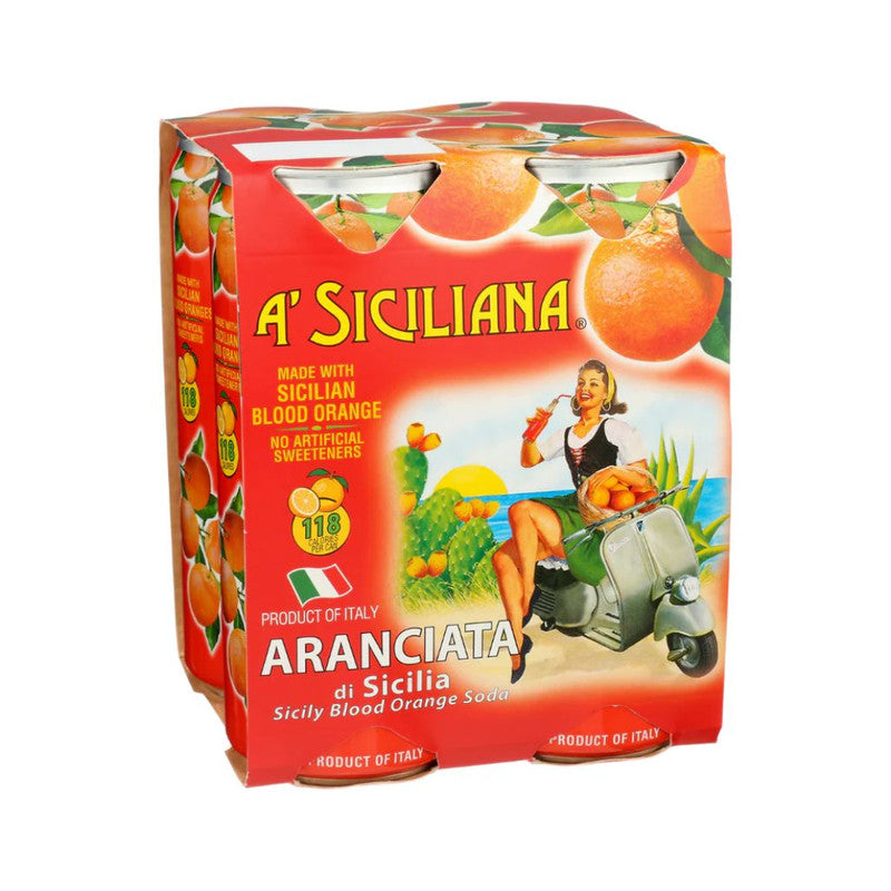 A' Siciliana Sicilian Blood orange Soda (4-pack)