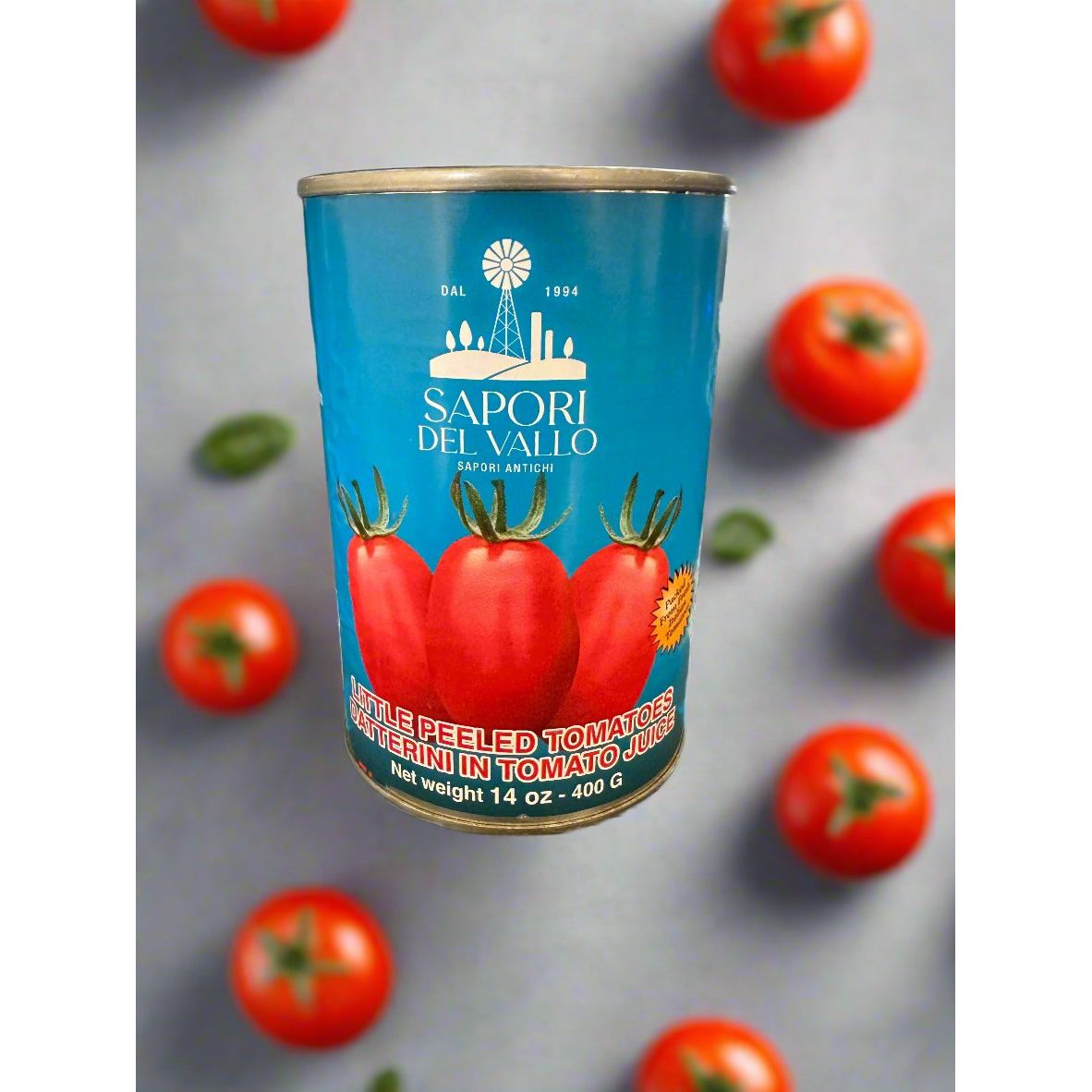 Sapori del Vallo Brand Little Peeled Tomatoes Datterini 14oz(400g)