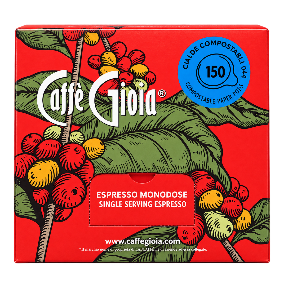 Caffè Gioia Single Serving Espresso – 150 Compostable Paper Pods