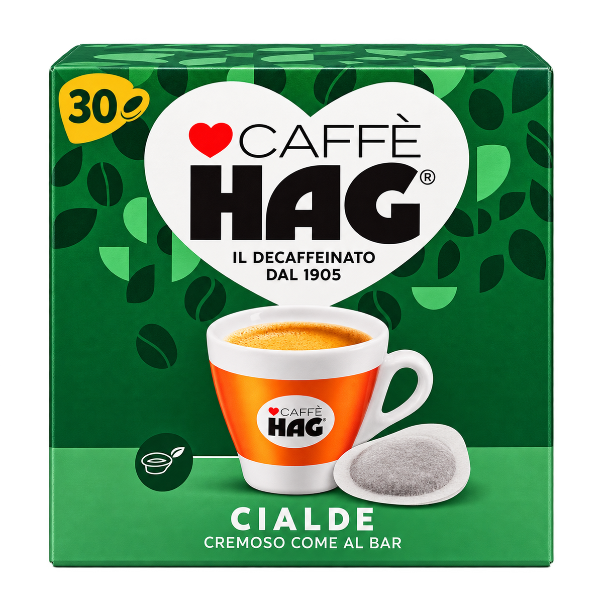 Caffè HAG Decaffeinated Espresso Pods – 30 Count
