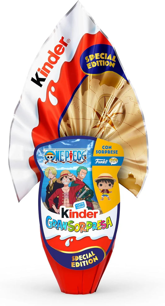 “One Piece” Kinder Gran Sorpresa Chocolate Easter Egg, 7.76 oz | 220g | BOY One Piece