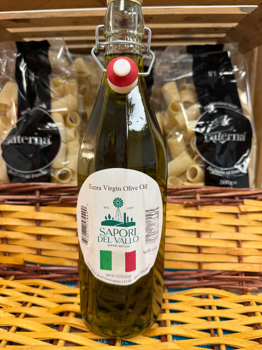 Sapori Del Vallo Extra Virgin Olive Oil - 1 Liter - Cold Pressed, Top Quality, 100% Sicilian Olives, Lowest Price