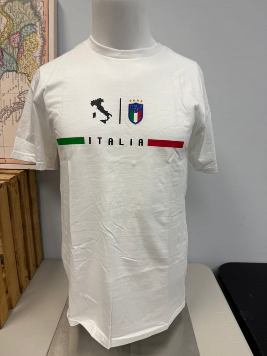 Italian T-Shirt - Gilden Quality Cotton - "White Italia"