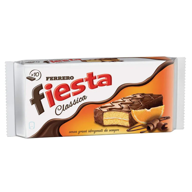 Ferrero Fiesta Snack Cakes, Pack of 10x40g Pieces | Product of Italy