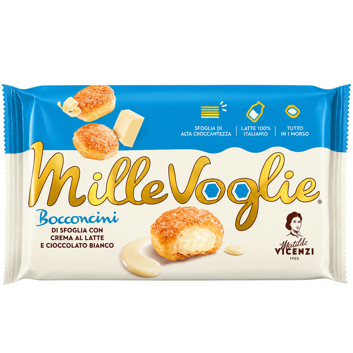 Matilde Vicenzi MilleVoglie Bocconcini Milk Cream & White Chocolate – 100 g
