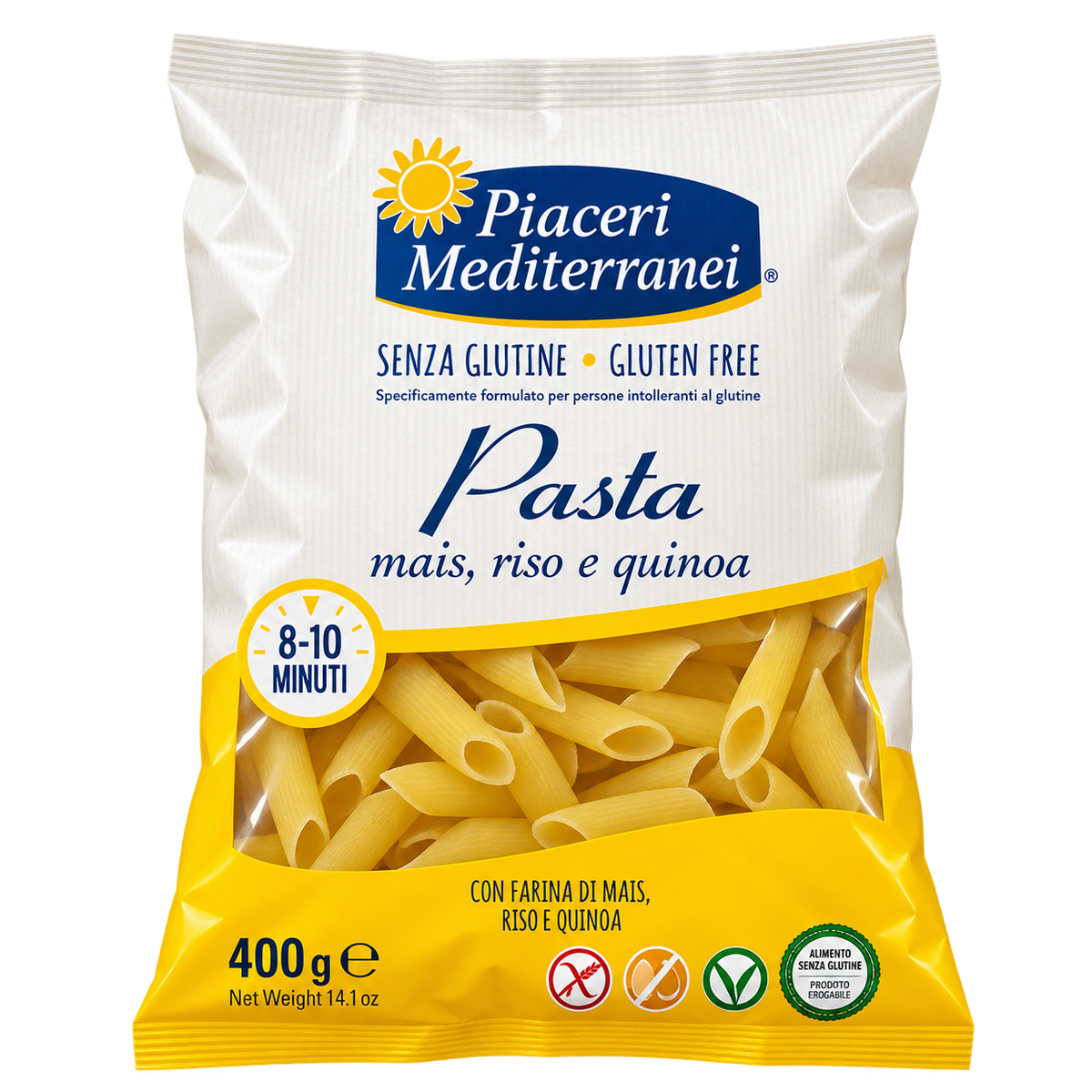 Piaceri Mediterranei Gluten-Free Pasta – Corn, Rice & Quinoa – 400 g