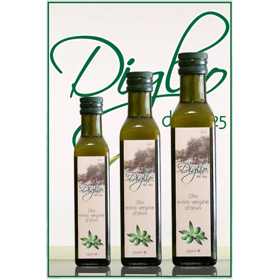 Diglio Extra Virgin Olive Oil - Durazzano Italy Produced EVOO - 750ml
