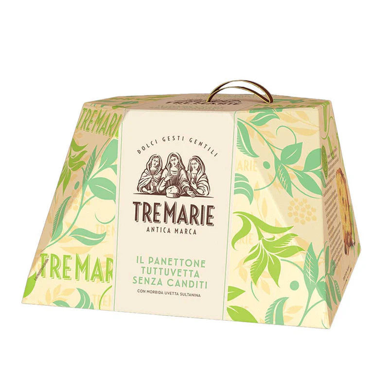 Tre Marie Panettone With Sultanas, Without Candied Citrus Fruits, Senza Canditi, 35.3 oz - 1 kg