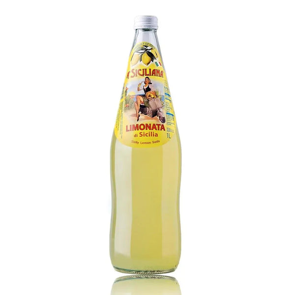 A' Siciliana Sicilian Limonata Lemon Soda, 33.8 oz 1Liter