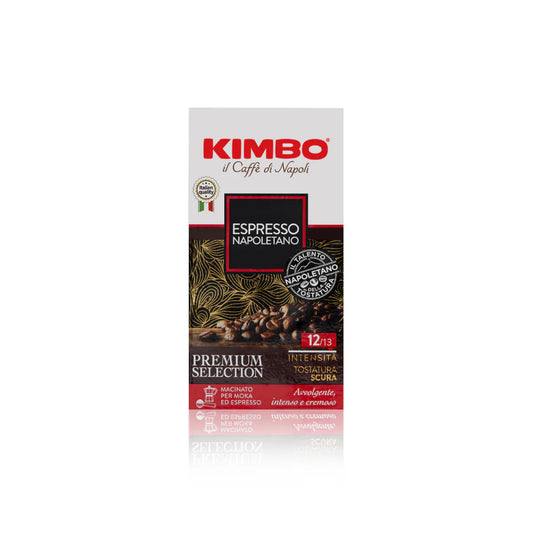 Kimbo Caffe Espresso Napoletano, Ground Coffee, 12/13 Intensity, 8.8 oz vacuum pack