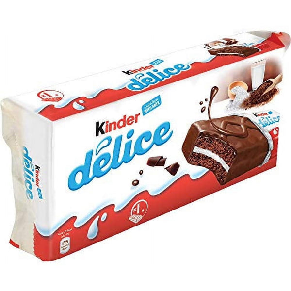 Kinder delice chocolate 10 Pieces (390g) Ferrero Kinder Delice Milk & Cacao Chocolate 10-pcs box 13.7-oz Net Wt (390g)