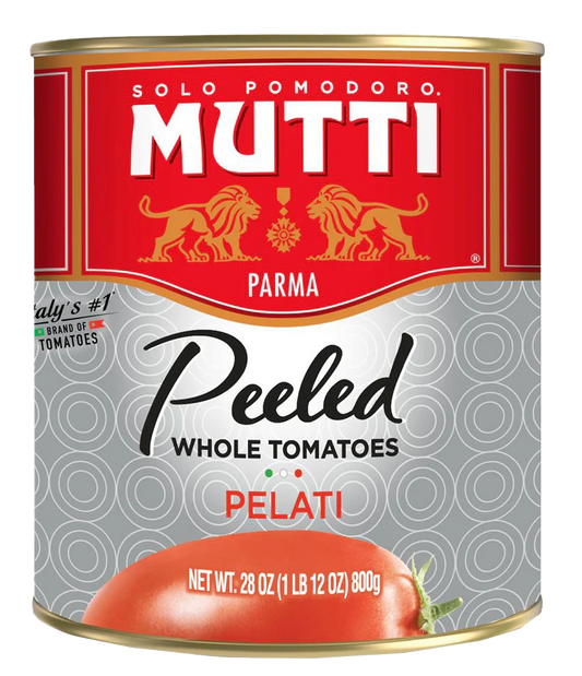 Mutti® Whole Peeled Tomatoes - 28 oz Can - 100% Italian, Sun-Ripened Pelati