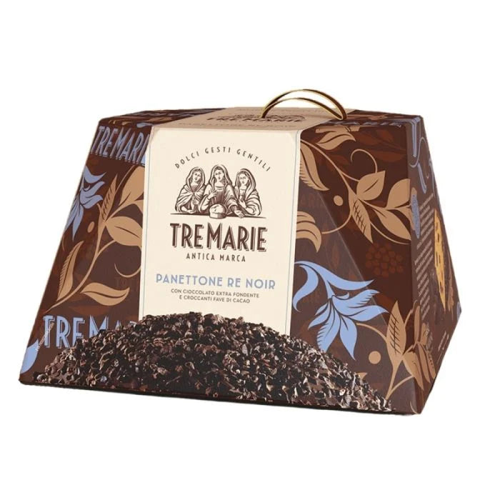 Tre Marie Panettone Chocolate Extra Dark Chocolate, Re Noir Tre Marie, 900g